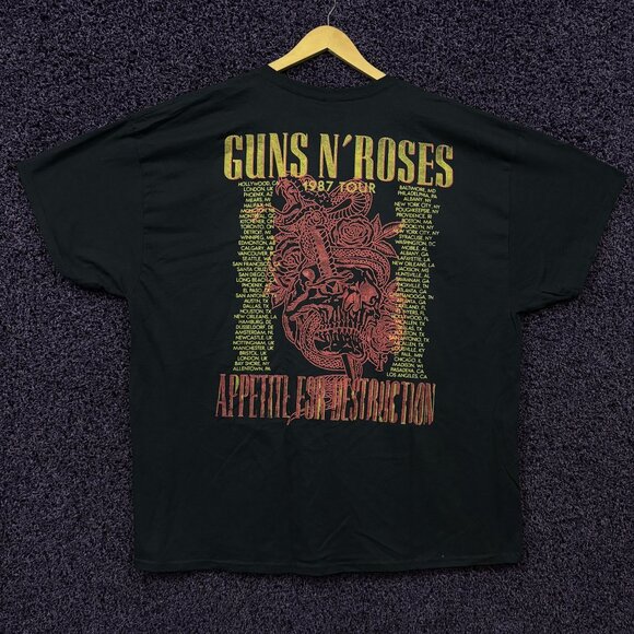 Guns N Roses Appetite for Destruction Tour Band T-Shirt XXL - Picture 3 of 4